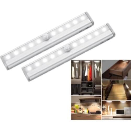 LED Motion Sensor Light Cupboard Wardrobe Bed Lamp LED Under Cabinet Night Light For Closet Stairs Kitchen
