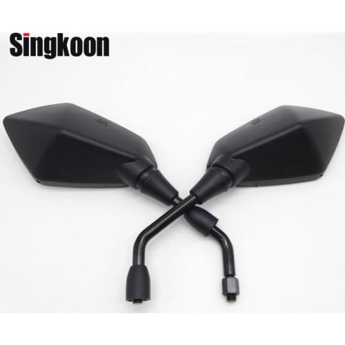 Universal 10mm Motorcycle Rearview Mirrors Black Scooter Moto Side Mirrors FOR honda hornet cb600f cb190r msx 125 suzuki gsr 600