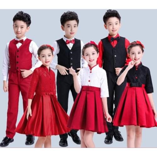 Explosion models New Years Day chorus poetry reading competition performance clothing 4-12 years old childrens chorus costumes