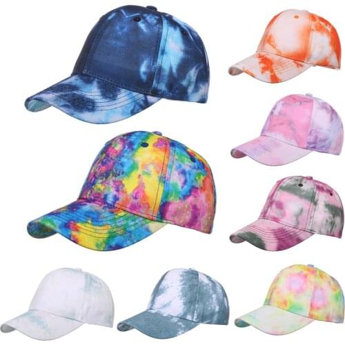 Tie Dye Printed Women Baseball Cap Visor Protection Hats Adjustable Breathable Summer Hip Hop Hat Sun Hats бейсболка для мужчин