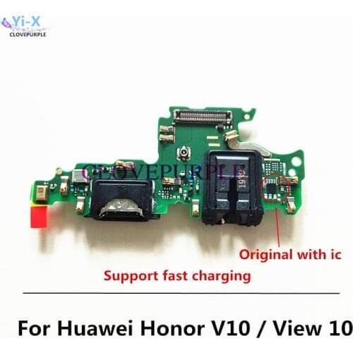 10pcs/Lot Original USB Charging Board Dock Connector Charger Port Flex Cable Replacement Parts for Huawei Honor V10 View 10