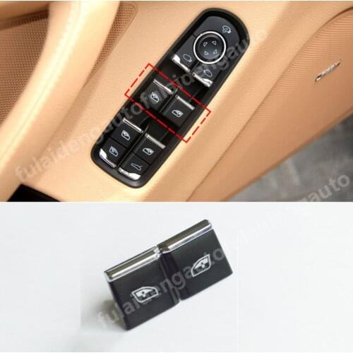 2PCS WINDOW SWITCH PANEL BUTTON COVER FOR PORSCHE CAYENNE 2011-2017 MACAN 2014-2018 Panamera 2010-2015