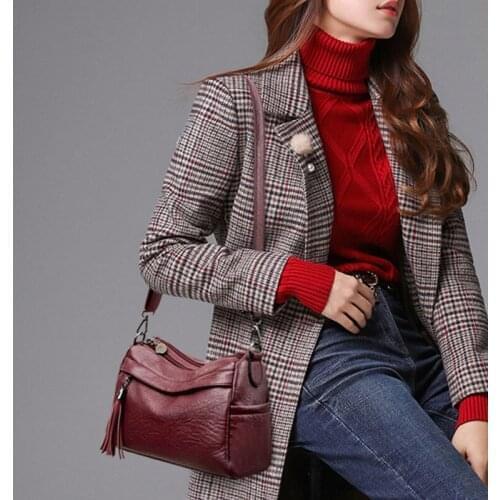 2021 New High Quality Crossbody Bags for women luxury tassel Handbag Lady leather Shoulder Bags Main Fashion Messenger Bag