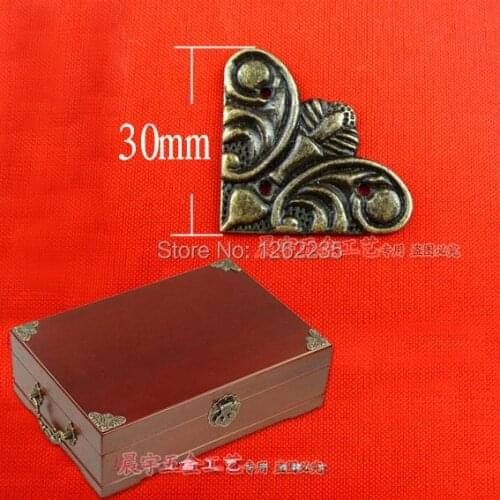 30 * 30MM Small butterfly fillet Antique Furniture Hardware angle Jewelry box gift box corners Wholesale
