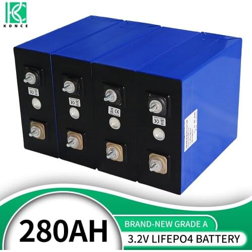 Brand new 280AH Lifepo4 3.2v DIY 4S 16S 12V 24V 280AH Rechargeable Battery Pack for Electric Car RV Solar Energy Storage System