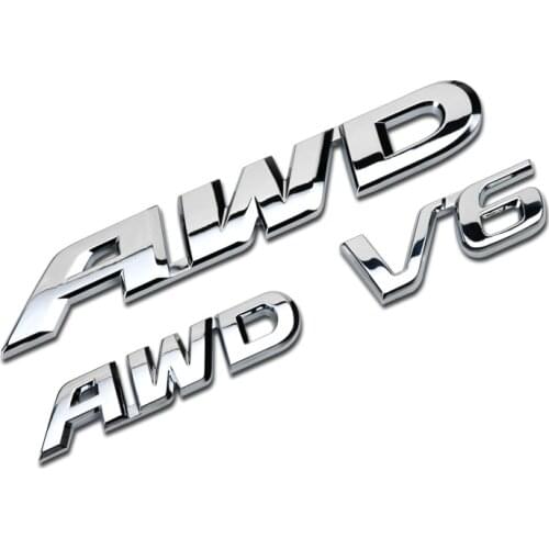 Car Sticker Emblem Badge For Honda Accord Crosstour CRV AWD V6 Tail Metal/ABS Silver 3 Sizes Tuning Auto Car Styling Accessories
