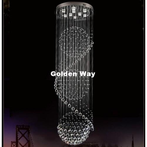 Free Shipping Modern Crystal Pendant Lights Sprial Crystal Lighting Luminiare Modern Fixture Crystal Pendant Ceiling Lamp Luster