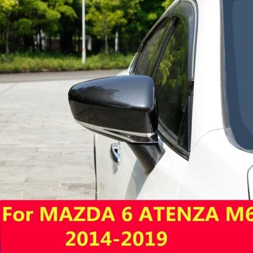 For MAZDA 6 ATENZA M6 2014-2019 Car Rear-view Mirror Covers Shell Rearview Mirror Edge Guards Cover decoration Auto Accessories
