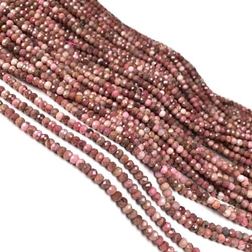Natural Stone Faceted Scattered bead Red stripe agates small Beads for Jewelry Making DIY Necklace Bracelet Accessories 3x4mm