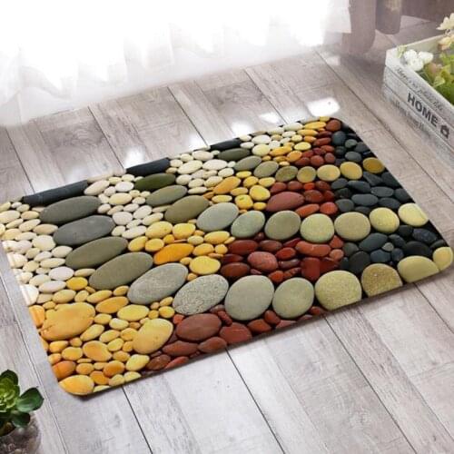 Home Garden Wind Stone Living Room Bedroom Bed Carpet Floor Mat Bathroom Absorbent Slip 3D Printed Kitchen Mat CLH012