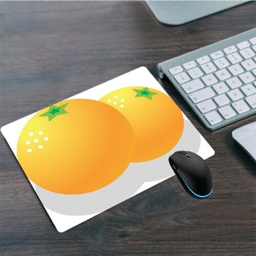 Mairuige Fruit Orange Mandarin Cartoon Mouse Mats Non-slip Keyboard Pad Desk Gaming Mousepad Small Size 22X18/25X20/25X29