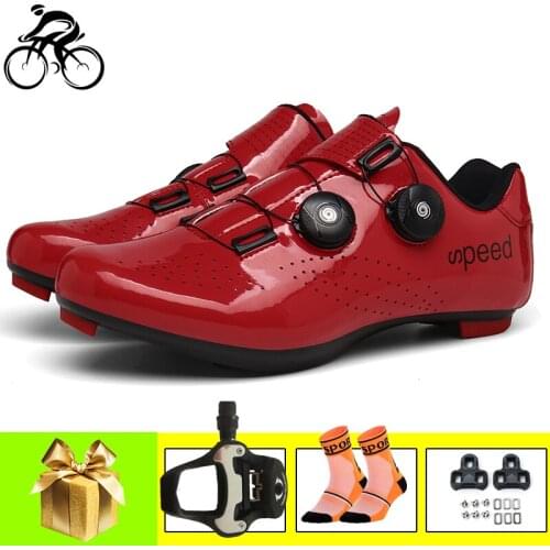 Road Bike Shoes Men Women Breathable Self-locking Cycling Sneakers Bicicleta Carretera Athletic Reflective Riding Bicycle Shoes