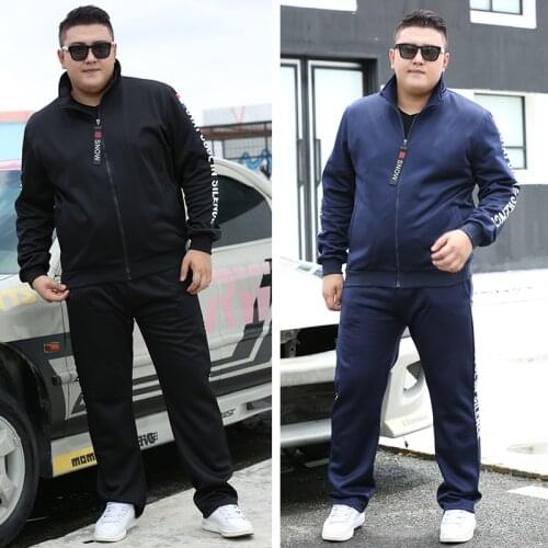 Men Tracksuit Sportswear plus size 7xl 8xl 9xl Men Sweatshirt Sweatpants High Street Men Tracksuits Autumn pants joggers