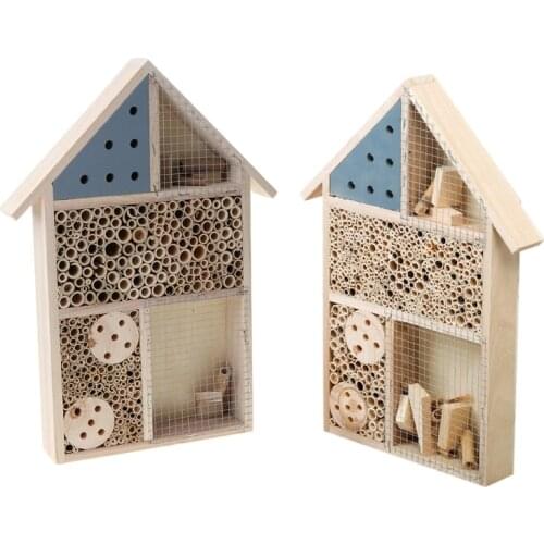 Natural Wooden Insect House Hotel Bee House Hive Habitat for Ladybugs Ladybirds lacewings Butterfly Mason