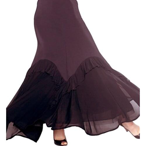 New Ballroom Dress Women Ballroom Skirt Dance Practice Clothes Tango Dance Dress Modern Waltz Skirt Competition Dance Skirt I173