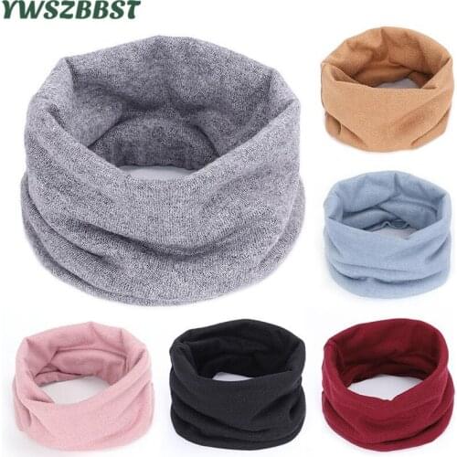 New Cashmere Children Winter Scarf Boys Girls Women Men Thick Elastic Mufflers Outdoor Warm Autumn Knitted Boys Girls Scarf