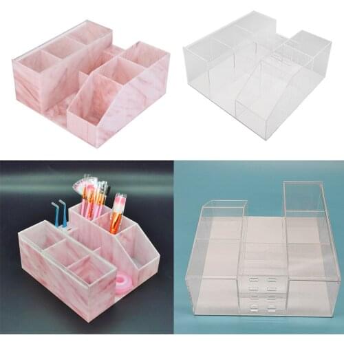 2 Pcs Cosmetic Organizer Eyelash Extension Tools Storage Box