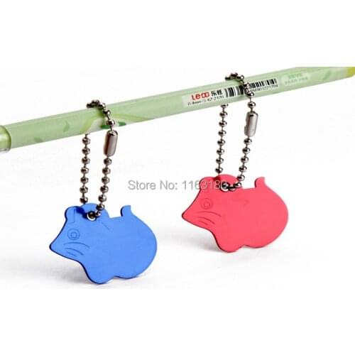 50 pcs/lot Mouse Shaped Personalised Pet Identity ID Tag Cat Dog Engraved Mouse Tags