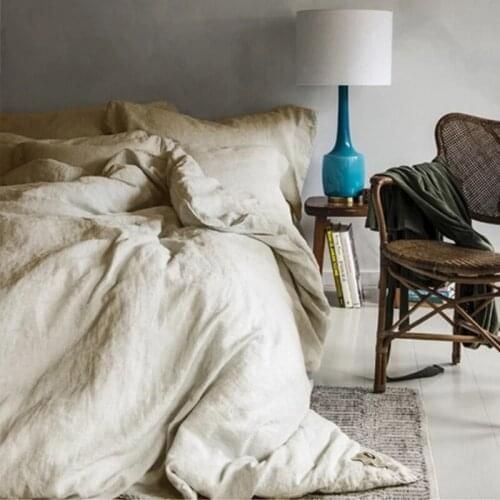 100% Linen King size Duvet cover 240x220cm or 180x200cm Natrual Linen pink blue colors 1 piece customize