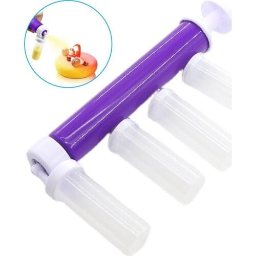 Cake Coloring Duster Manual Cake Airbrush Pump Cake Decorating Baking Tool with 3 Bottles For Dessert Kitchen Accessories