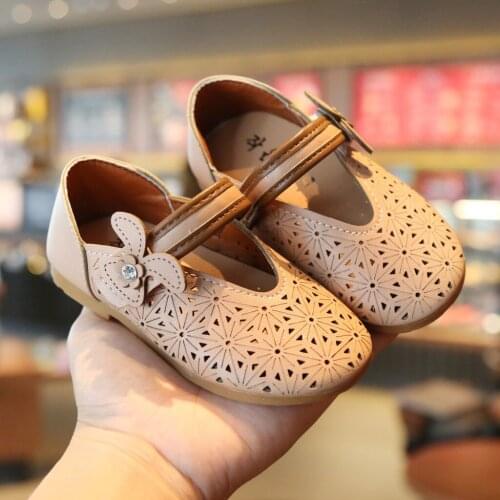 TELOTUNY sandals Girls' Princess Shoes Hollowed Out Infant Kids Baby PU Soft Sole Cute Cartoon Casual Shoes Sandals