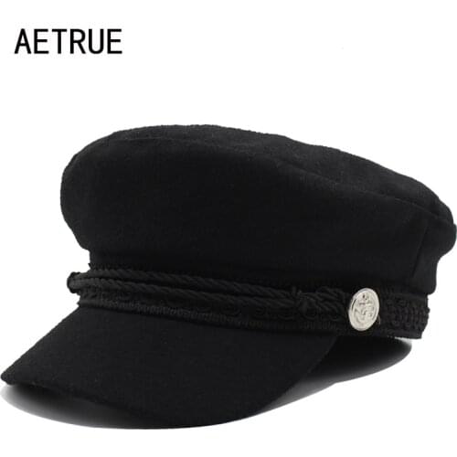 AETRUE Women Hats For Women Baseball Cap Bone Black Casual Flat Dad Sun Visor Female Girls Winter Baseball Hat Octagonal Caps
