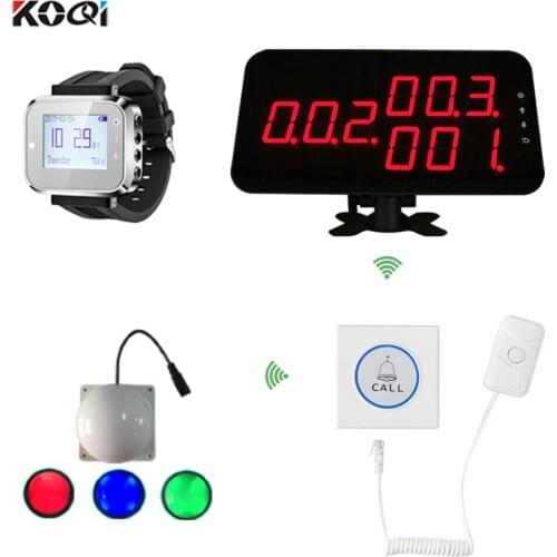 Nurse Call System Push Button Portable Pagers Smart Watch Emergency Room Light Use For Hotspital Wireless