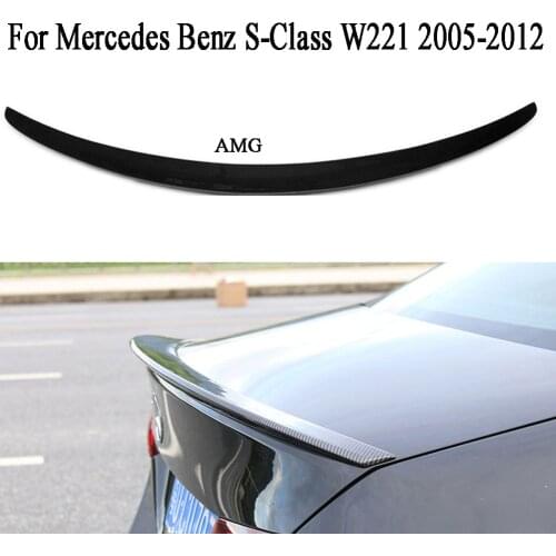 Carbon Fiber Rear Trunk Spoiler For Mercedes Benz S-Class W221 2005 2006 2007 2008 2009 2010 2011 2012 AMG Style