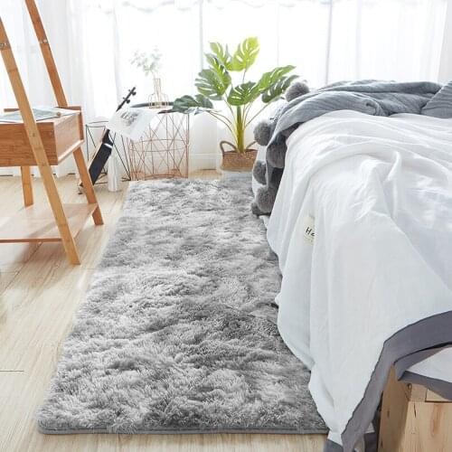 Thick silk wool carpet tie-dye printing rug living room study mat Bedside Carpet Plush Room Household Mat Crawling rug