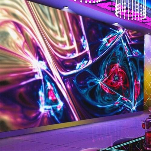 Wellyu Fashion Colorful Line Bar KTV Wall Custom Large Mural Green Wallpaper papel de parede para quarto