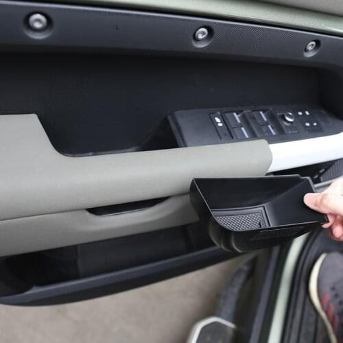 For Land Rover Defender 110 2020-2022 ABS Car Front Door Storage Box Phone Tray Car Interior Accessories