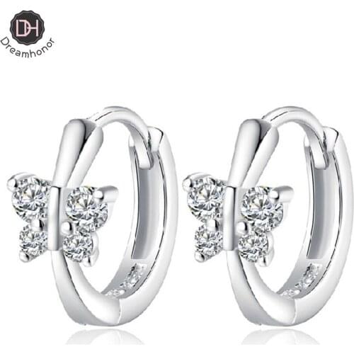 2021 Hot Sale Fashion Style 925 Silver Crystal Rhinestone Zirconia Butterfly Clip Earrings For Woman Jewelry