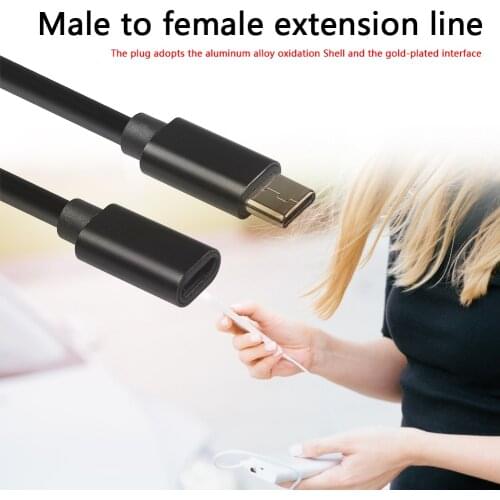1.5m Type-C Male to Female Extension Cable Classic Multi-functional Durable Portable USB C Charging Wire Connector Line