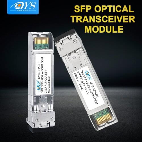 10pcs sfp transceiver module For cisco SFP-10G-SR Double fiber sfp module 850nm MMF 300m DDM Duplex LC Connector