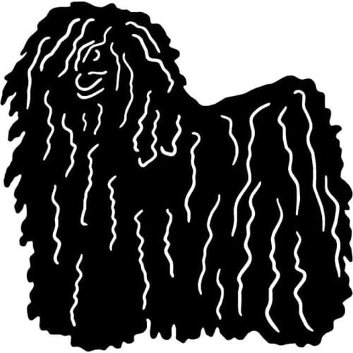12.7*12.7CM Hungarian Puli Dog Classic Motorcycle Car Sticker Individual Car Cover Scratch Decorative Decals C6-0268