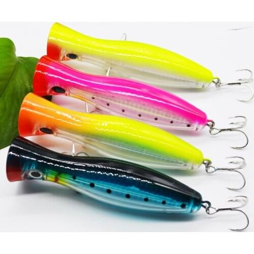 12CM/42G Artificial Popper High Quality Freshwater Plastic Fishing Bait 3D Eyes Anti-Corrosion Bionic Fishing Lure Hard Bait