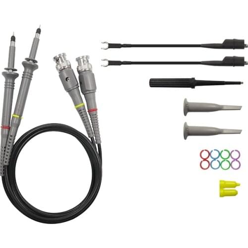 P6100 2PCS Oscilloscope Probe Kit DC-100MHz Scope Clip Test Probe 100MHz For Tektronix HP X1/X10 sonda osciloscopio wholesale