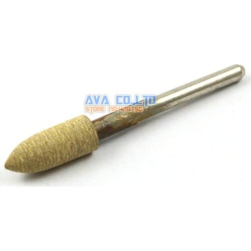 30 Pieces 6x16mm Bullet Mounted Leather Polishing Point Grinding Bit 3mm Shank