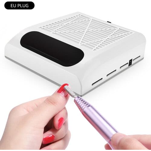 80W Powerful Nail Dust Collector Vacuum Cleaner Extractor Machine with Filter for Home Salon Manicure Nail Art Tool EU Plug