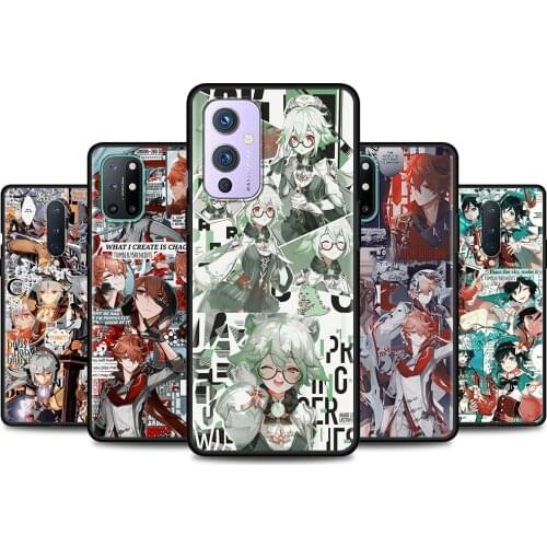 Phone Case For Oneplus 9 Pro 9R 8 8T 7 7T Nord N100 N10 Z Cover Hot Anime Genshin Impact TPU Shell Silicone Funda