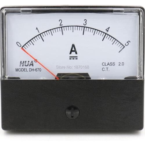 DC 1A 2A 3A 5A 10A Analog Current Panel Meter Ampere Ammeter DH-670 DH670