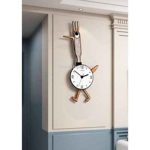 Home Living Room Decor Cartoon Wall Clock Cute Design Wall Decor Watches Home Kids Bedroom Room Decoration Children Metal Needle