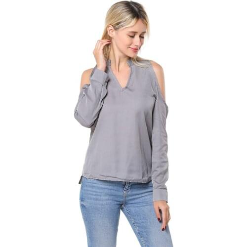 Elegant Long Sleeve Chiffon Blouse Sexy V-neck Women Shirt Top Blouses Korean Casual Solid Office Shirt Lady Blouse Shirt