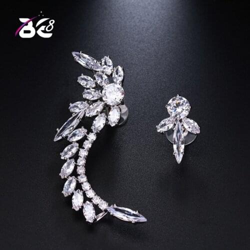 Be 8 2018 New Style Elegant Asymmetry Clear Stone Unique Earrings Womens Accessaries, Dangle Earrings for Women Gift E511