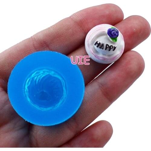 GYL293U 18.5mm Birthday Cake Silicone Mold Fondant Cake Decoration Candy Resin Clay Earrings Necklace Craft Soap Candle