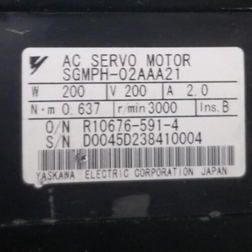 Used Tested Working SGMPH-02AAA21 AC SERVO MOTOR