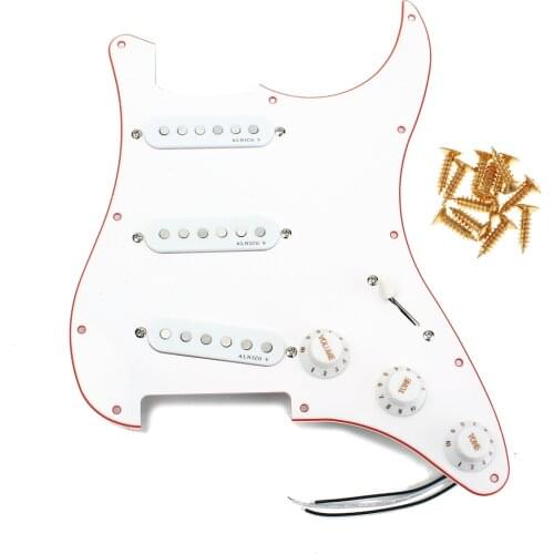 Set of Prewired Alnico V Pickguard for Fender Stratocaster Guitar with 11 Screws Musical Instruments Accessory