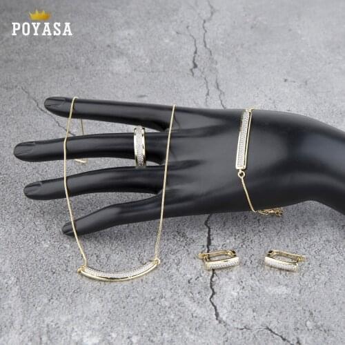 Moroccan Caftan wedding gold jewelry set for women crystal beads fashion jewelry set copper high quality jewelry set