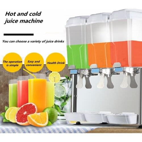 Cold and Hot Dual Temperature Commercial Self-service Juice Machine Frozen Beverage Cold Drink Single / Double / Three Cylinder
