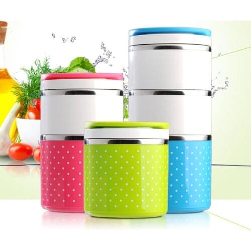 Cute Thermal Lunch Box Bento Box Cartoon Leakproof Food Storage Container Stainless Steel for Kids Students Women Gift